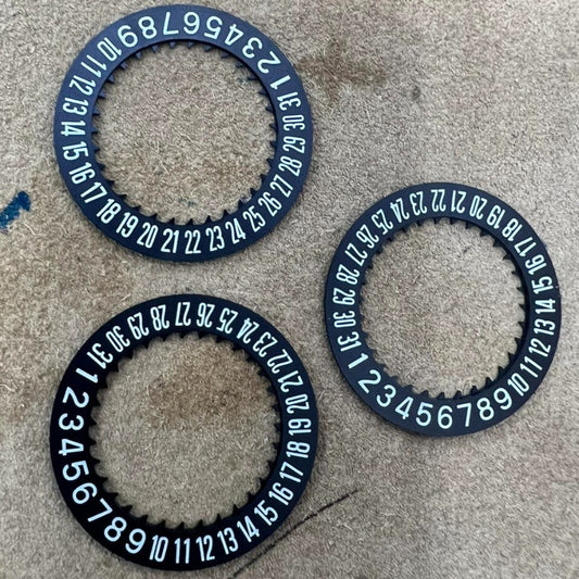 3pcs Black Date Disk Wheel Date Wheel Date At 6 Generic for NH35 NH34 NH36 Movement