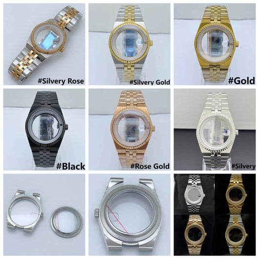39.5mm Watch Case + Bands Set Land Dweller with Sapphire Glass for NH35 NH36