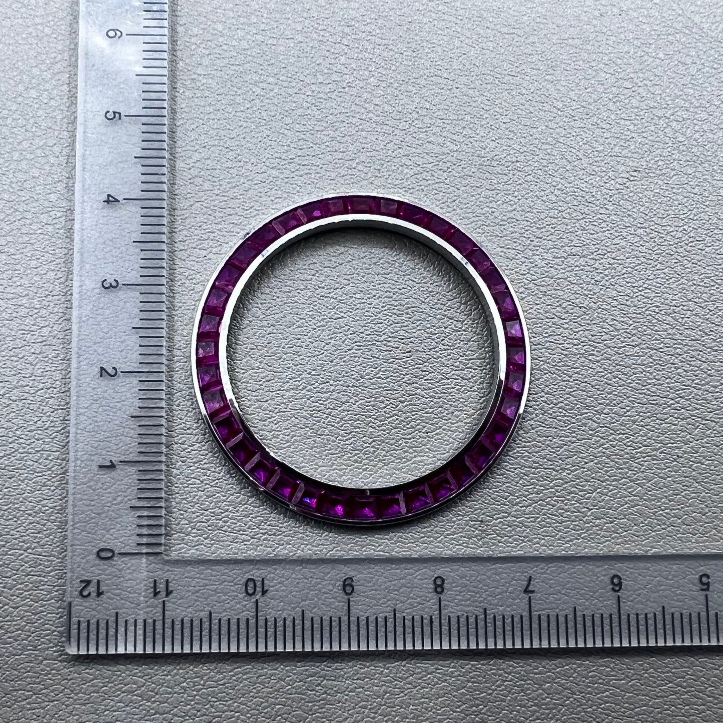 Inclined Rose Pink Watch Bezel Daytona T-Shaped Square Moissanite