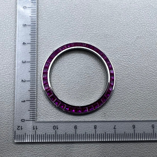 Inclined Rose Pink Watch Bezel Daytona T-Shaped Square Moissanite