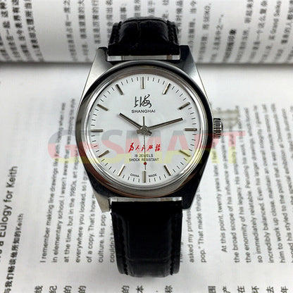 Shanghai Factory 37mm 7120 men's manual mechanical watch with shock-resistant design, classic style.