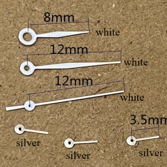 12mm silver and white watch hands for Miyota OS10 OS20 OS30 movement, precise accessory.