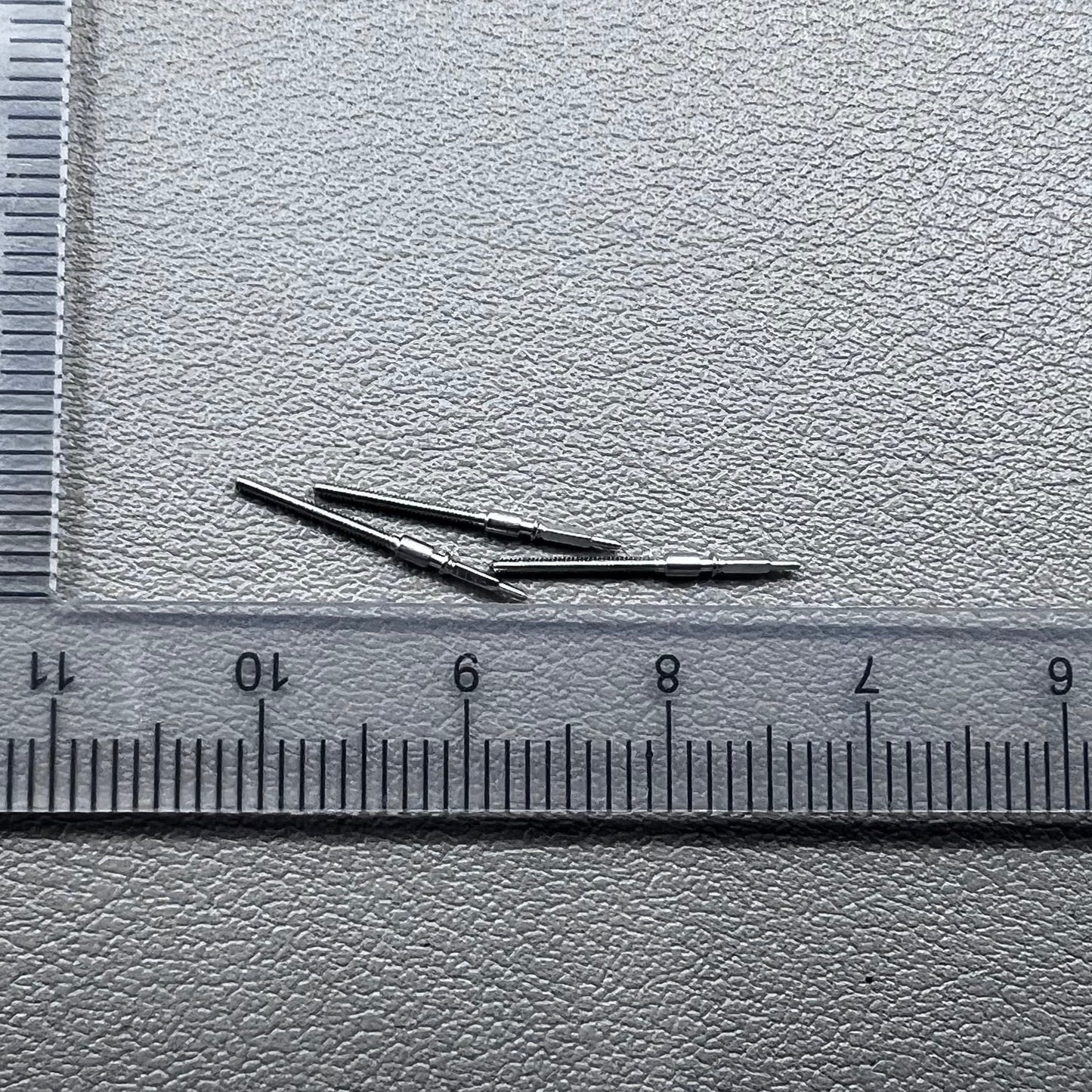 Set of 3 ETA 2783 winding stems for precise watch movement adjustments and repairs.