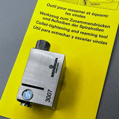 Swiss Bergeon 3007 collet tightening and reaming tool for precise watch accessory adjustments