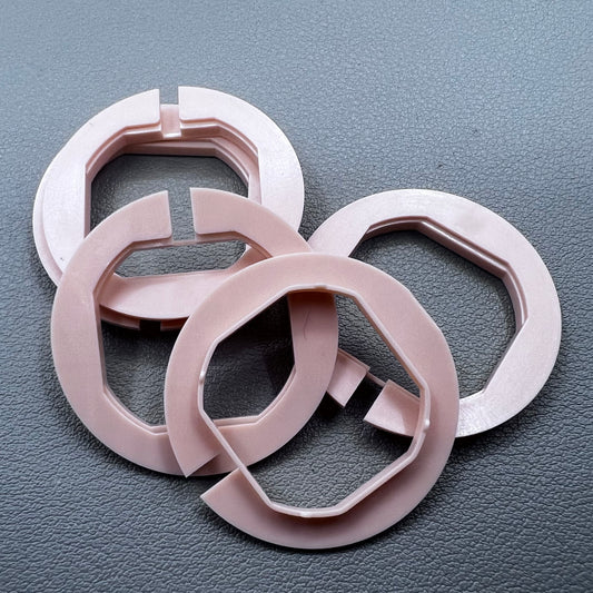 HTR VX43 watch case cushions and mounting rings, 5-piece set for secure movement fixing.