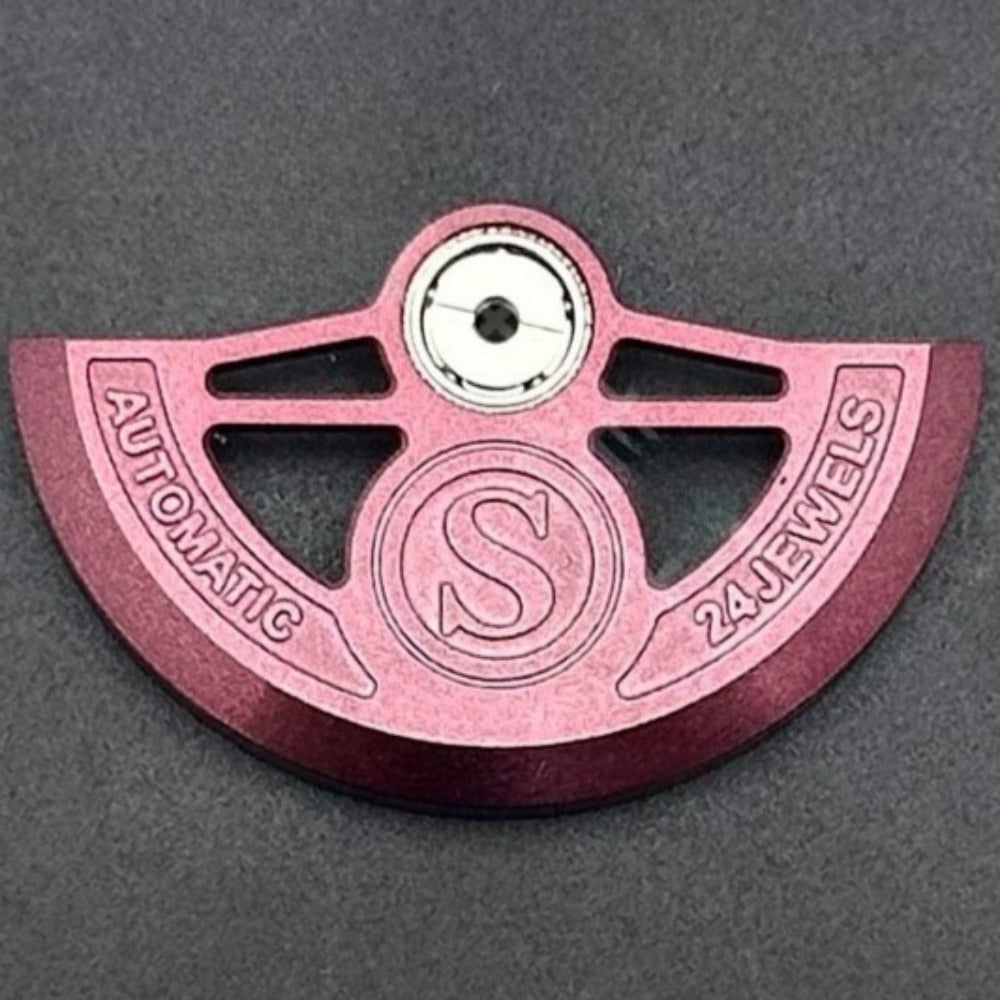 Modified Purple Hollow S Carved Rotor Oscillating Weight for NH35 NH36 Movement