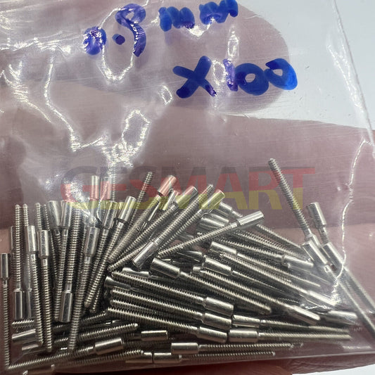100 rallonges de tiges de remontoir de montre pour tige de montre de 0,9 mm