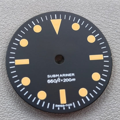 28.5mm Retro Watch Dial Green Luminous Suitable for NH35 8215 2836 Movement #XE5