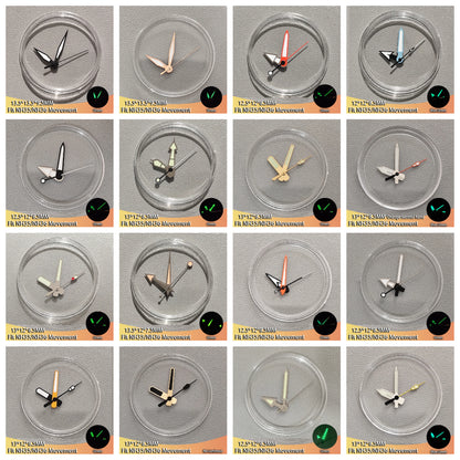 Modified Multicolor Watch Hands with Blue Green/Green Luminous for NH35 NH36