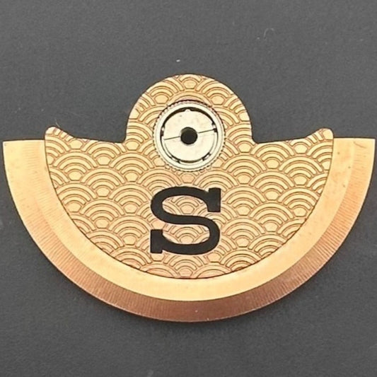 Modified S Carved Rose Golden Fish Scale Rotor Oscillating Weight for NH35 NH36 Movement