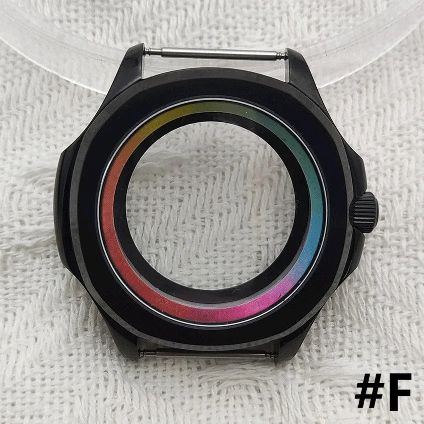 39MM Stainless Steel Colorful Ring Sapphire Glass Cover 5ATM for NH35/NH36/NH70