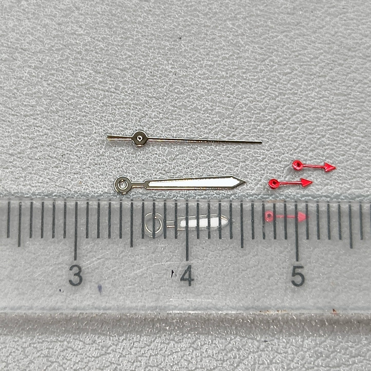 Arrow Shape Silver Trim Red Small Second Lume Watch Hands for OS10 OS60 OS80 Movement