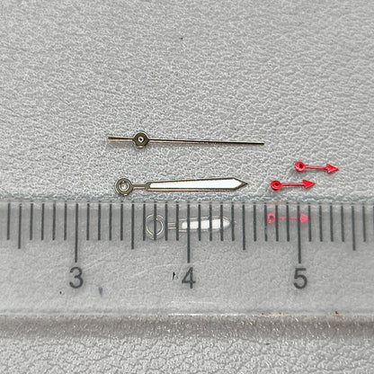 Arrow Shape Silver Trim Red Small Second Lume Watch Hands for OS10 OS60 OS80 Movement