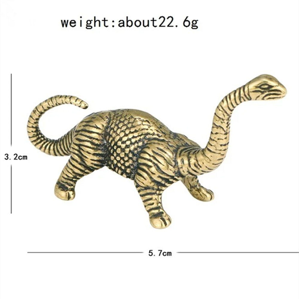 Hand-carved solid copper vintage dinosaur figurine, ideal for watch accessory display.