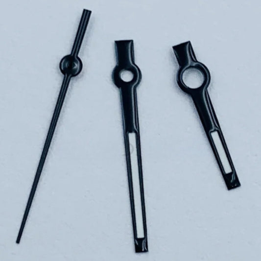 8 mm x 12 mm x 12,5 mm schwarzer Rand, Lume-Uhrzeiger-Set für NH34 NH35 NH36 NH38 NH39
