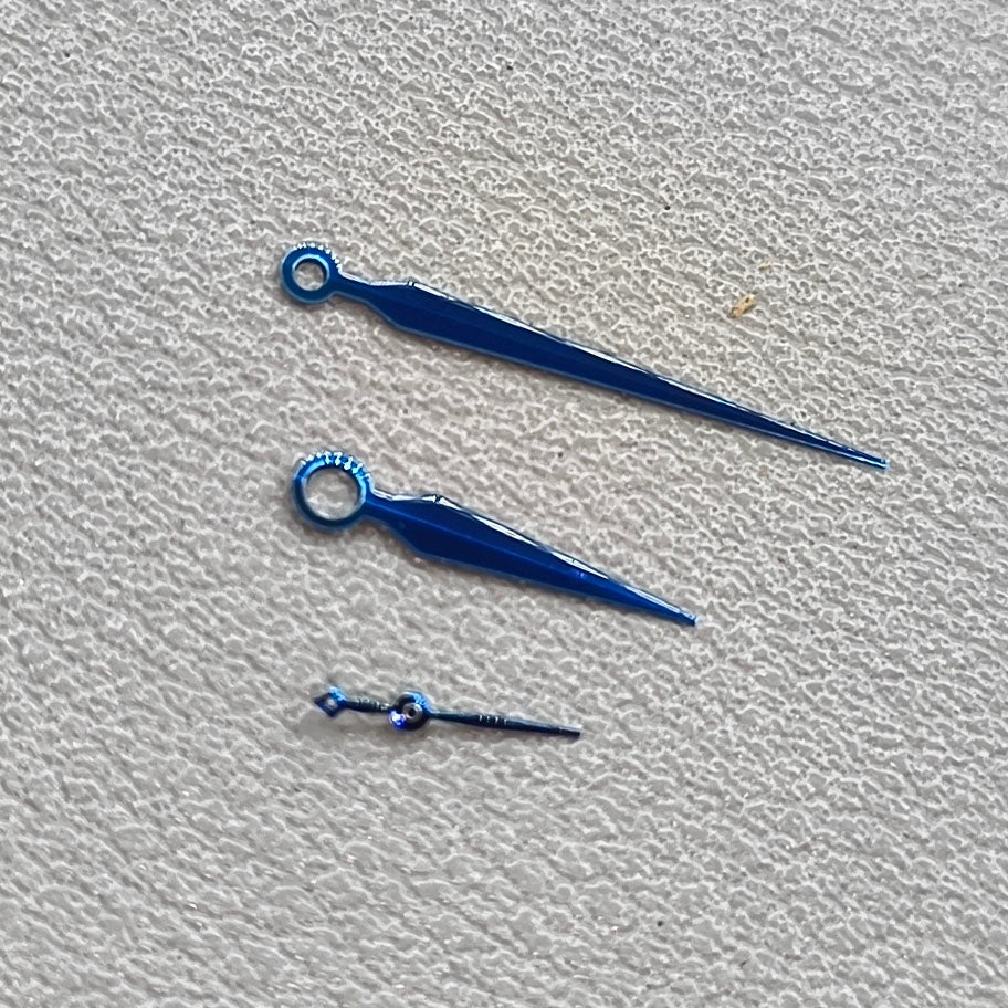 10×16×4.5mm Polished BLUE Watch Hand Set for Shanghai JHB03 Movement