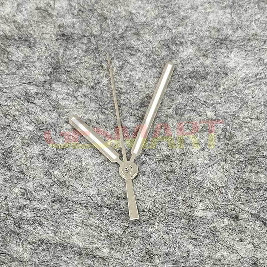 Green luminous watch hands with silver and golden trim for NH35/NH36/4R36 movement, branded for precision.