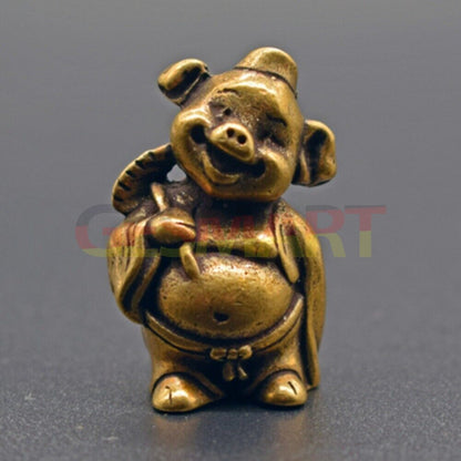 Solid copper Marshal Tianpeng trinket with vintage bronze finish, hand-carved detailing from.
