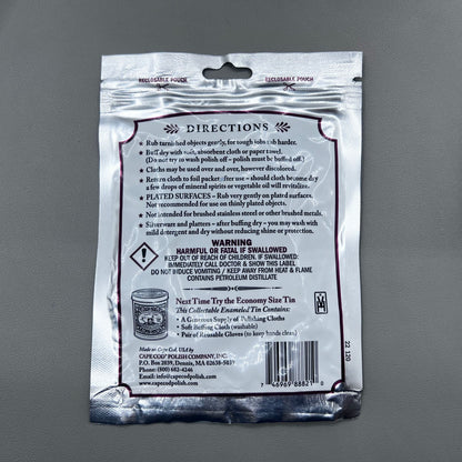 Cape Cod Fine Metal Polishing Cloths Polishes Cleans Jewellery Watches