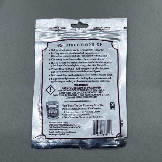 Cape Cod Fine Metal Polishing Cloths Polishes Cleans Jewellery Watches