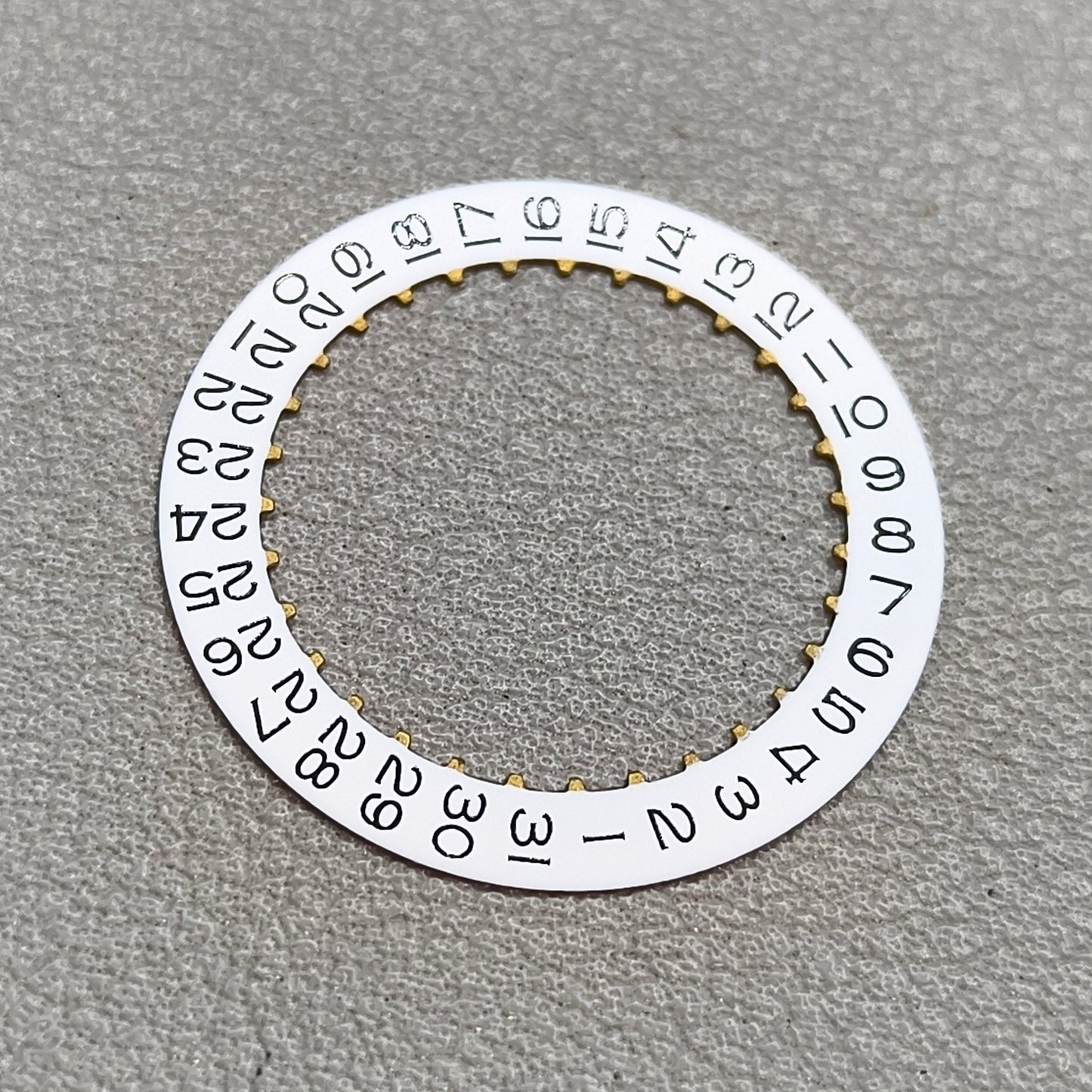 White Date Disk Wheel Black Font for ETA 2836 Movement Date@3