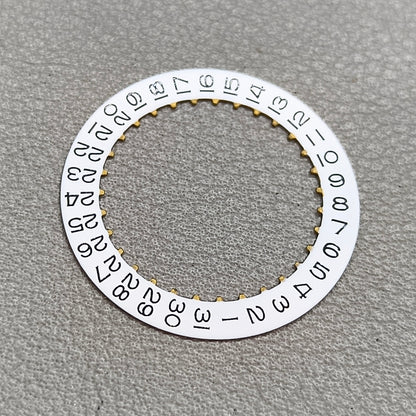 White Date Disk Wheel Black Font for ETA 2836 Movement Date@3