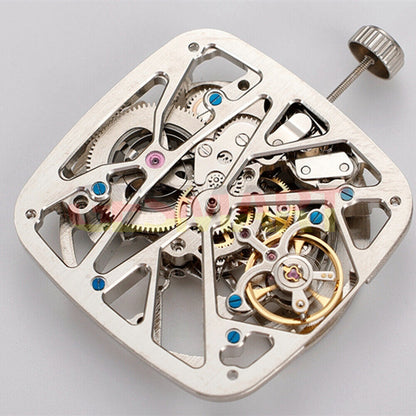 M2771B hollow square bare balance wheel by China Made, automatic mechanical watch movement components.