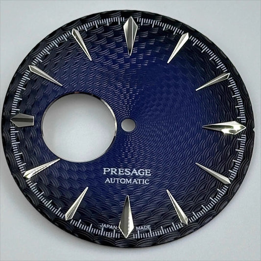 35mm Gradual Blue and Silver Nail Dial for NH38 Datejust Watch by Cocktail Accessories