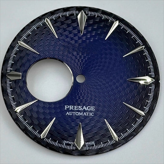 35mm Gradual Blue+Silver Nail Cocktail Modified Datejust Watch Dial for NH38 Movement