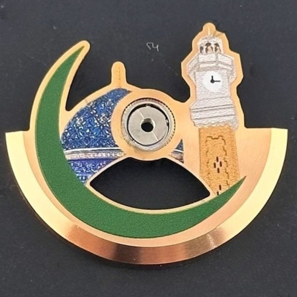 Modified Rose Golden Moon Tower Rotor Oscillating Weight for NH35 NH36 Movement