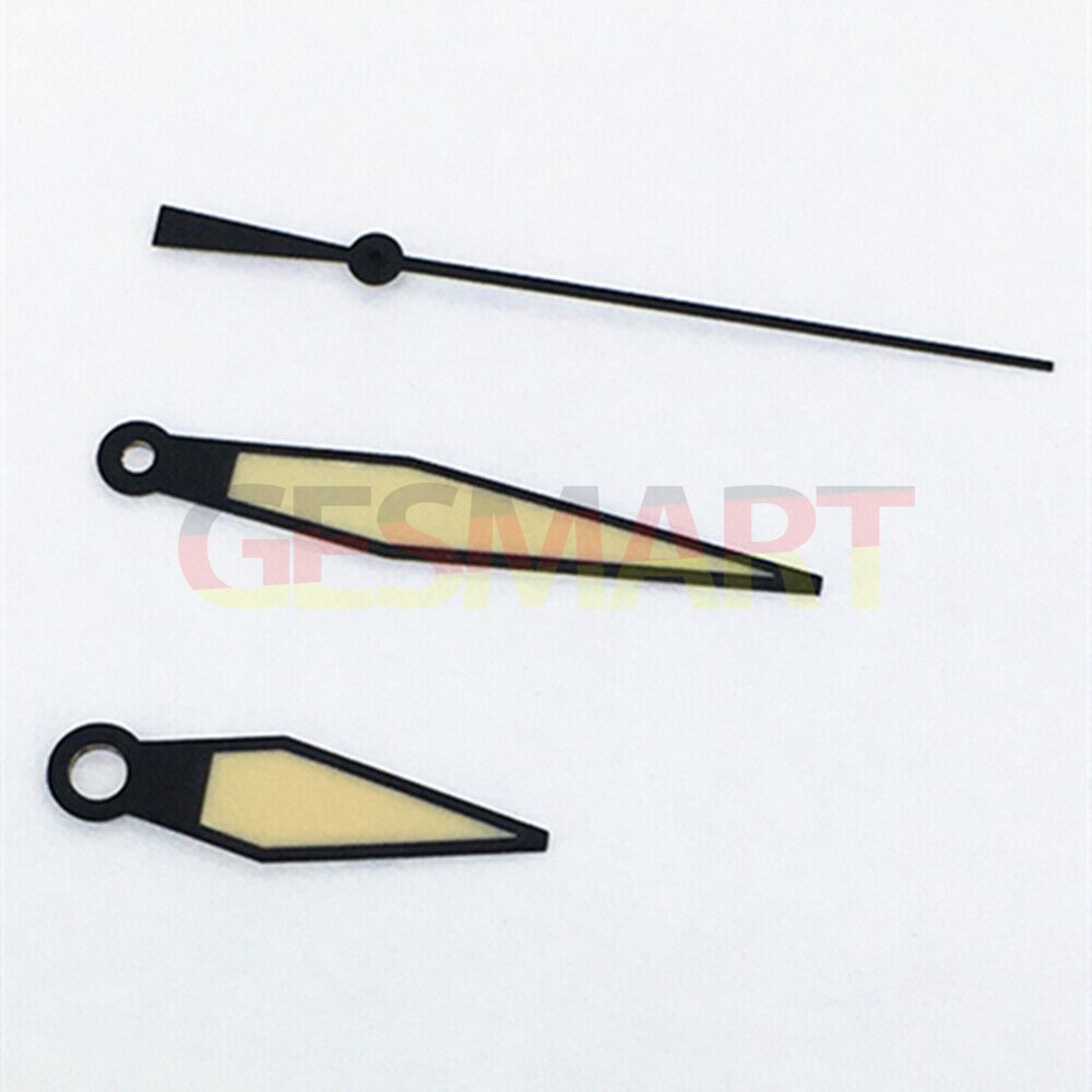 Diamond shaped orange lume watch hands for ETA2836/2846/2824/2846 movements, ideal for precise timekeeping.