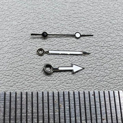 Set of black watch hands for Miyota 2035 movement, 2 sets per pack, precise fit by NO.1244 brand.