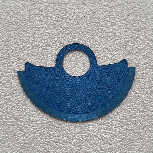 Metal Royal Blue Wave Rotor Oscillating Weight Overlay Fit for NH35 NH36 Movement