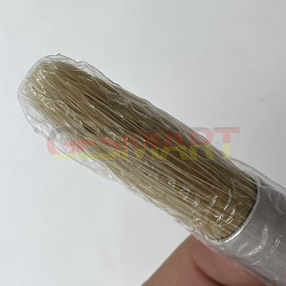 Bergeon 1307-02 watchmakers brush with soft white bristles for delicate cleaning of watch movements.