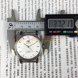 36mm Shanghai China Made 8120 Manual Mechanical Watch 17 Jews White Dial