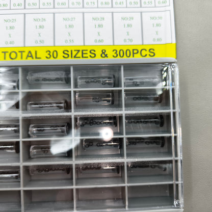 300 PIECES 1.5-1.8mm 30 Sizes Waterproof Mini O-ring Kit for Watch Crown Seal