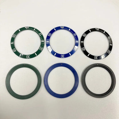 Sloping 40x31.8mm ceramic bezel insert with super luminous feature for divers watches replacement.