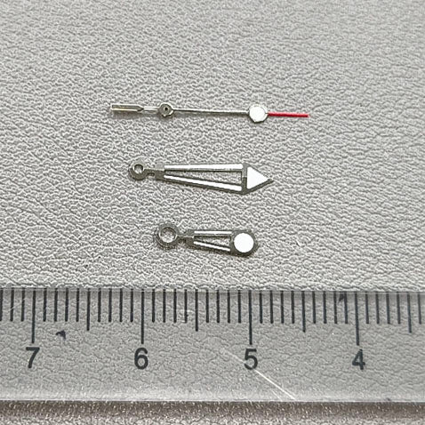 Silver Trim Green Luminous 3 Hands Hollow Watch Hands for NH35/NH36/4R/7S