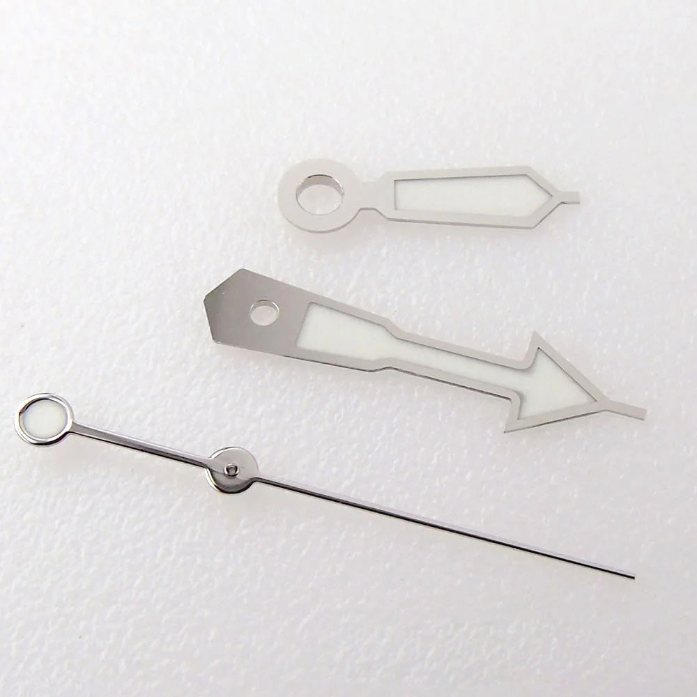Green luminous watch hands set, compatible with NH35 NH36 7s36 7s25 7s35 6r15 movements.
