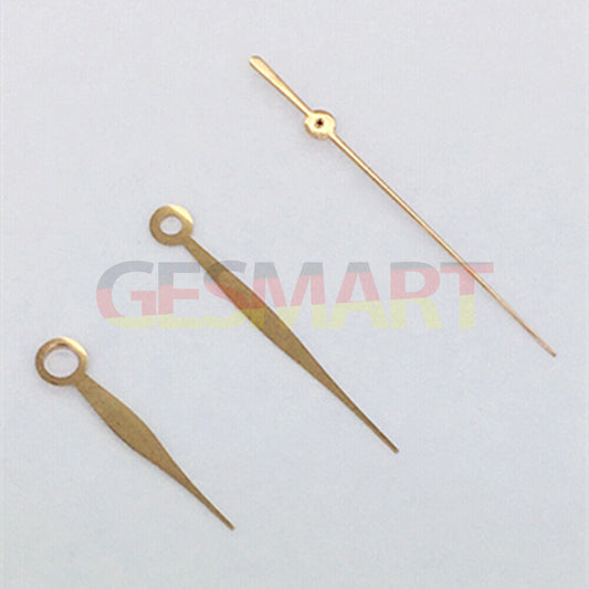 NO Lume Rose Gold polished long watch hands for Asian 8215/2813/8205 movements, sleek style by NO Lume