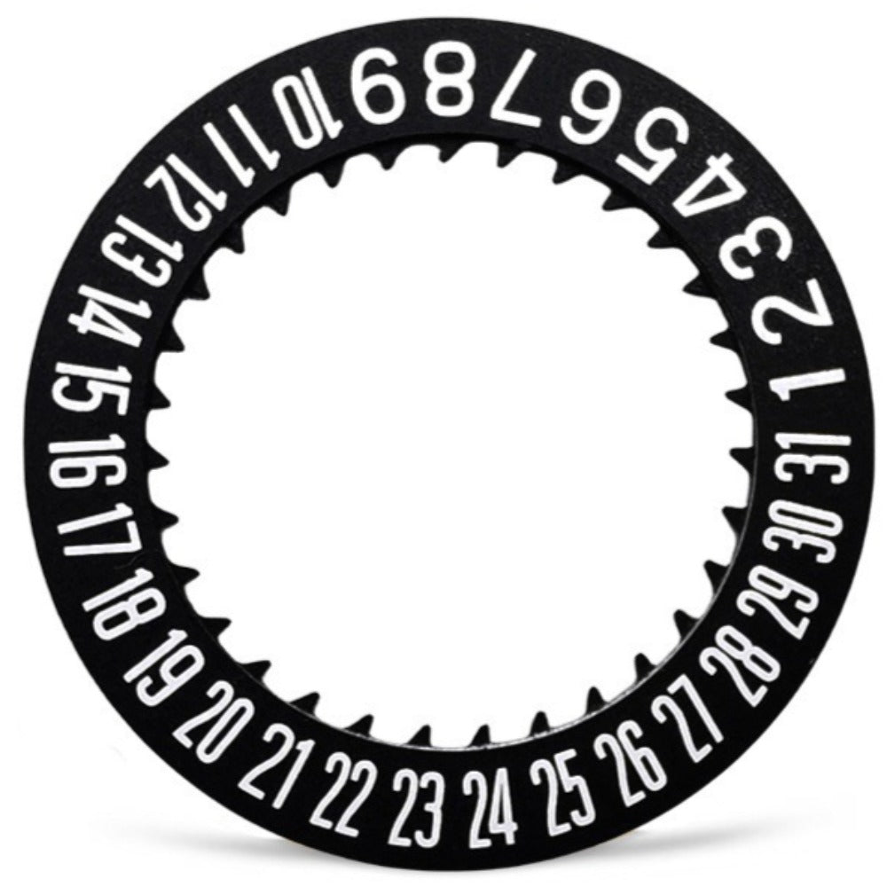 New White Font Black Date At 6 Date Disk Wheel Date Wheel for NH35 NH36 Movement