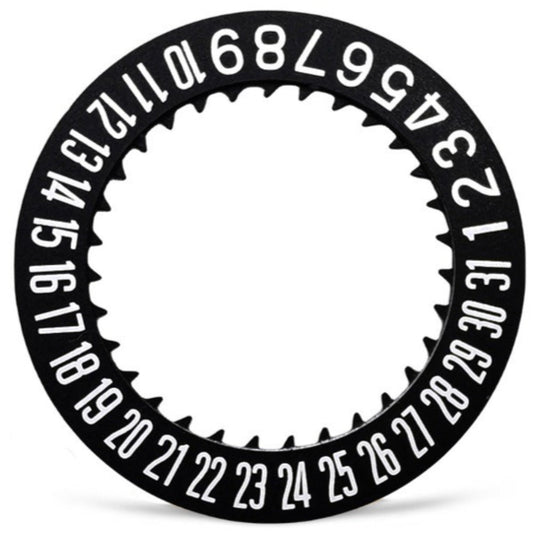 New White Font Black Date At 6 Date Disk Wheel Date Wheel for NH35 NH36 Movement