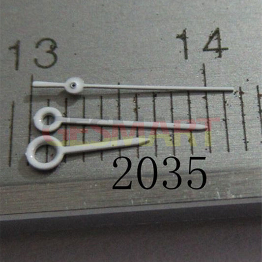 9mm white watch hands set for Miyota 2035 2115 2105 2305 2315 movements, precise fit