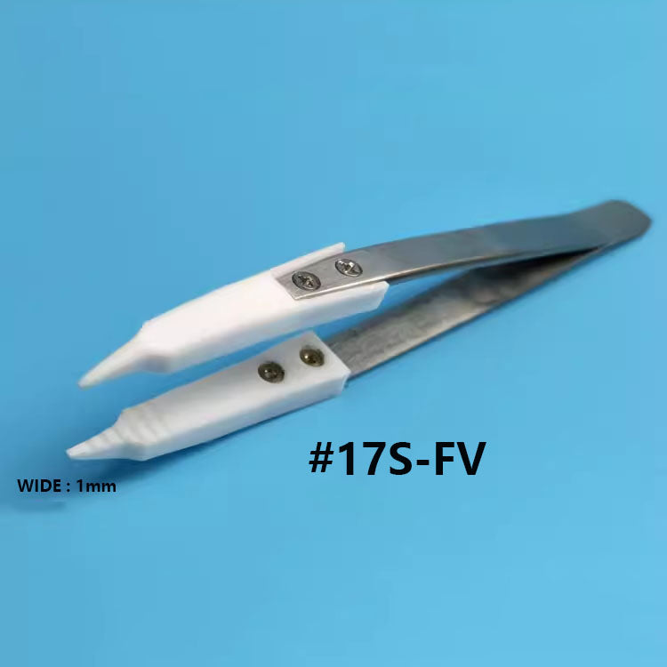PTFE anti-static tweezers resistant to acid, alkali, and high temperatures for precise watch accessory handling.