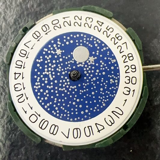 Miyota 2115 quartz watch movement with single calendar and moon phase, Japan made craftsmanship.