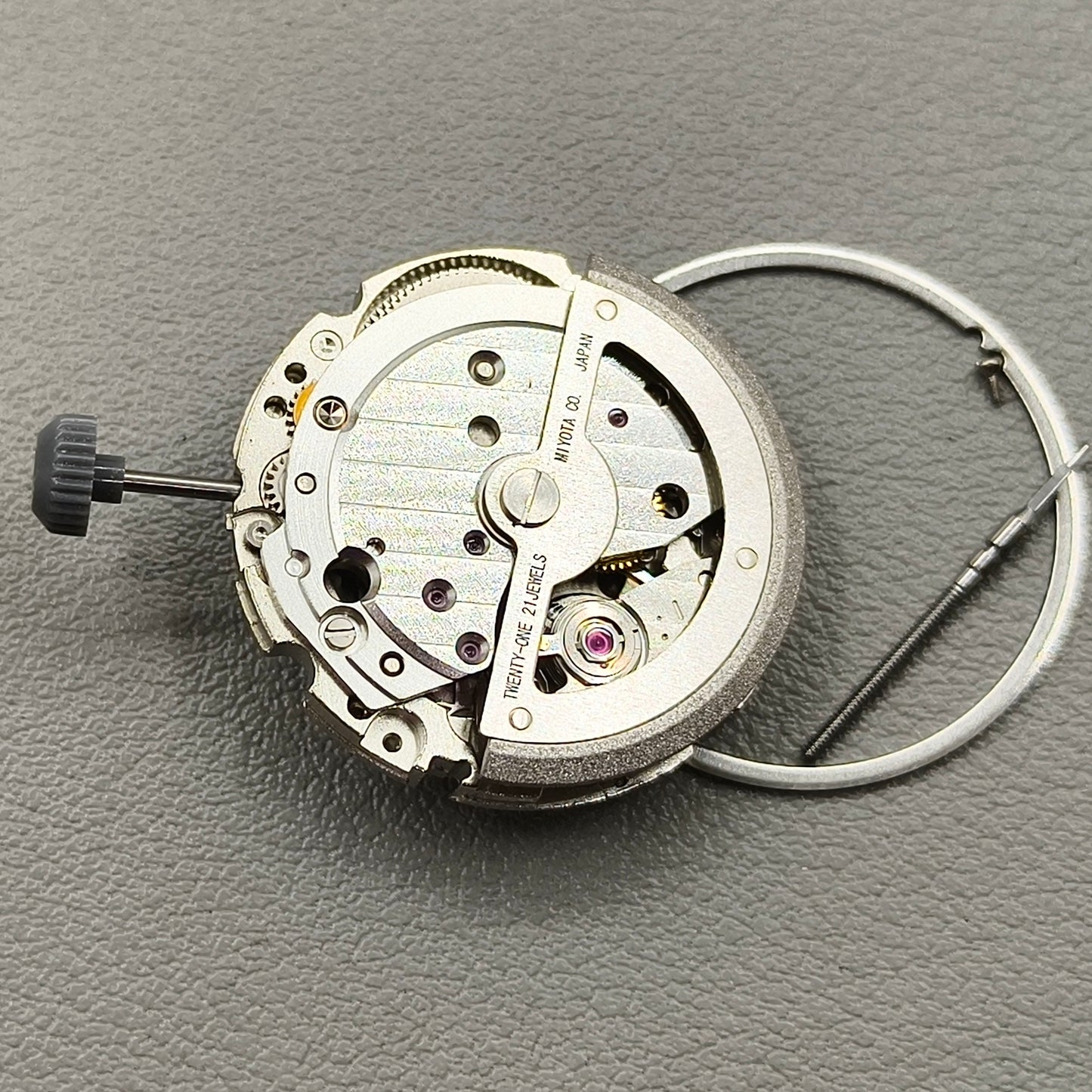 Japan Silver Hollow Miyota 8245 Automatic Mechanical Movement 2 Hands
