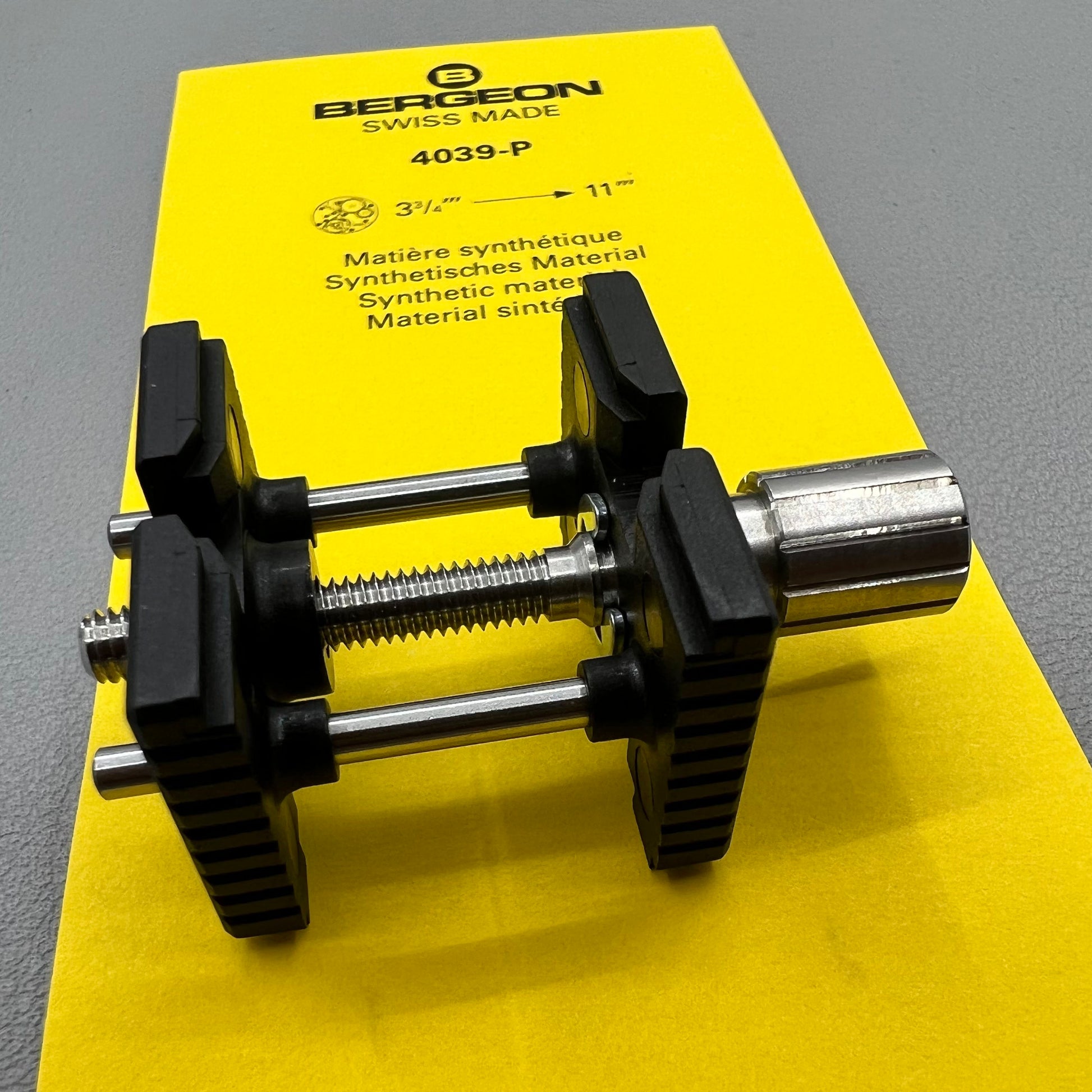 Swiss Bergeon 4039-P flexible synthetic movement holder for secure watch repair and maintenance