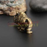 Solid Copper Rhinoceros Trinket Vintage Hand Carved Bronze Model Figurines