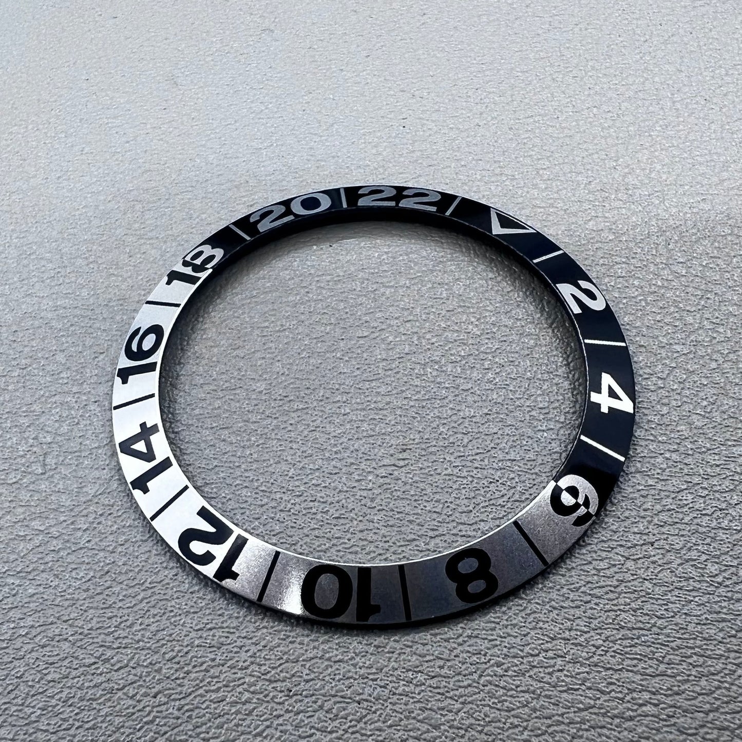 38mm Tai Chi style watch bezel insert in aluminum alloy for Omega Seamaster 600, sleek accessory.