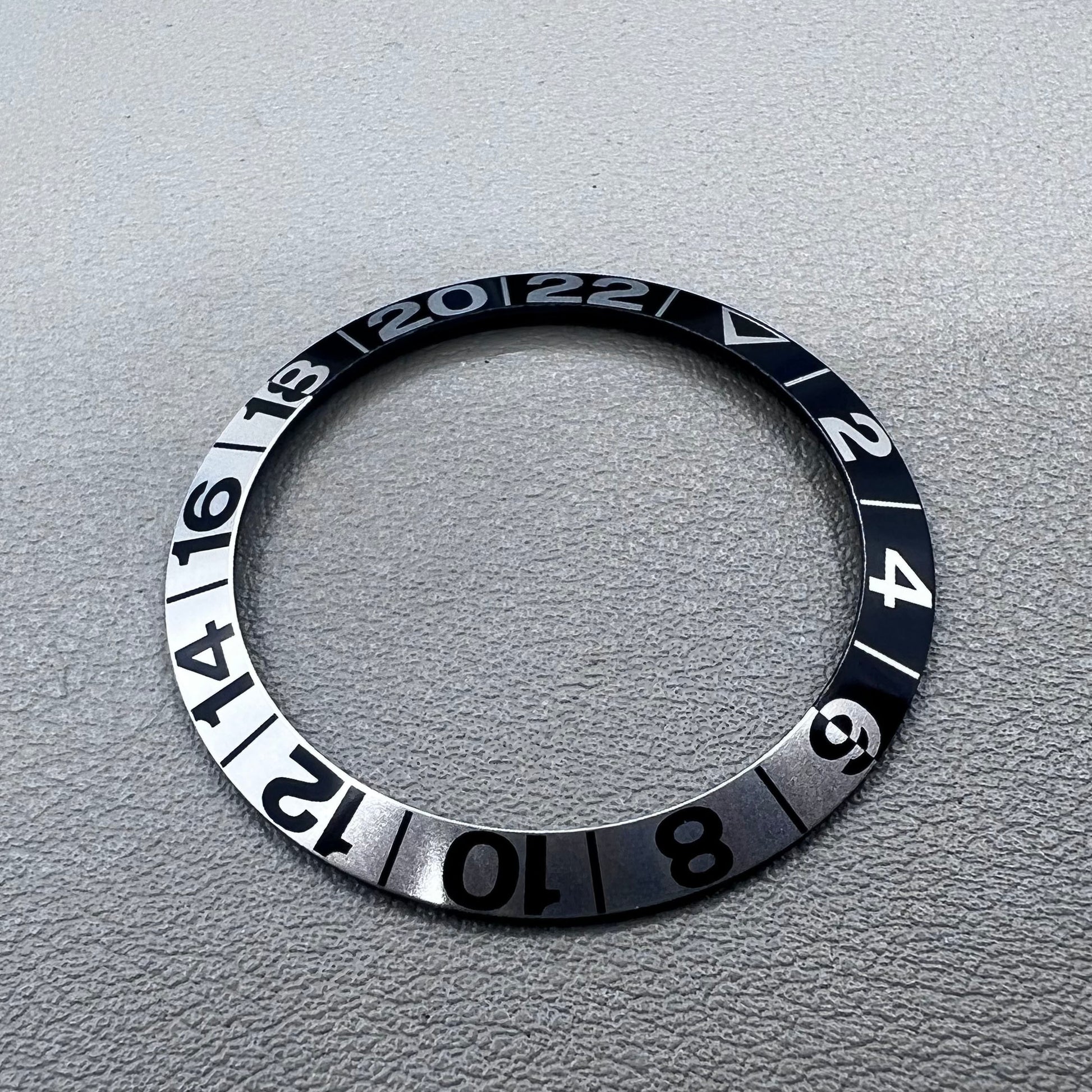 38mm Tai Chi style watch bezel insert in aluminum alloy for Omega Seamaster 600, sleek accessory.